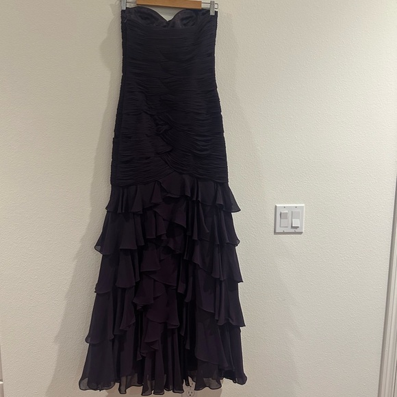 Bicici & Coty purple Formal Strapless Dress-Small ruched ruffle - Picture 4 of 8